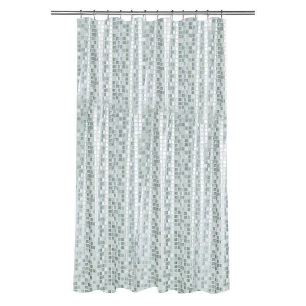 Croydex Shower Curtain in Mosaic Silver