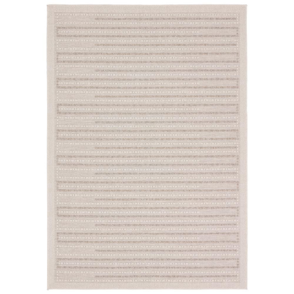 Vibe Theorem Taupe/Cream 4 ft. x 6 ft. Striped Polypropylene Indoor/Outdoor Area Rug price history on PriceWatchPro