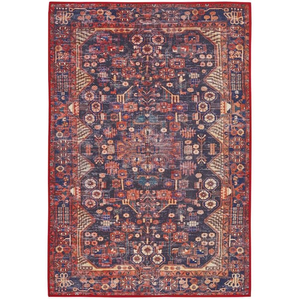 Nourison Fulton Red  Doormat 2 ft. x 3 ft. Abstract Traditional Area Rug