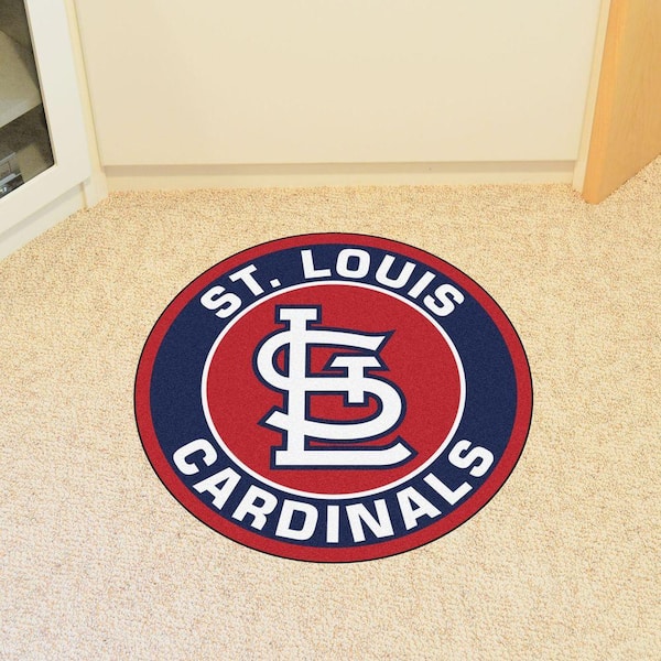 MLB St. Louis Cardinals Navy 2 ft. x 2 ft. Round Area Rug
