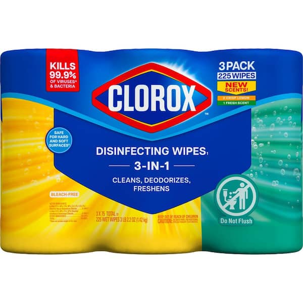 Clorox 75-Count Crisp Lemon and Fresh Scent Bleach Free