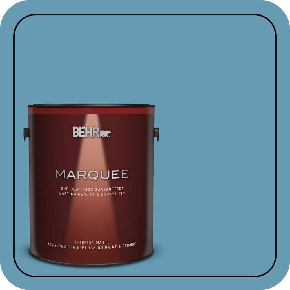 1 gal. #S490-4 Yacht Blue One-Coat Hide Matte Interior Paint & Primer price history on PriceWatchPro