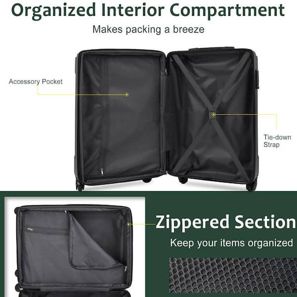 American Green Travel Allegro S 20 in. Olive Carry on Luggage TSA  Anti-Theft Rolling Suitcase AG600-20-S-OLV - The Home Depot