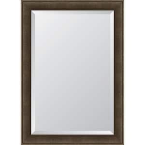 Medium Rectangle Charcoal Beveled Glass Classic Mirror (30 in. H x 42 in. W)
