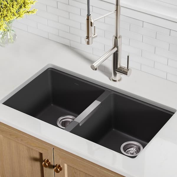 Composite Granite Double Bowl Kitchen Sink – Things In The Kitchen