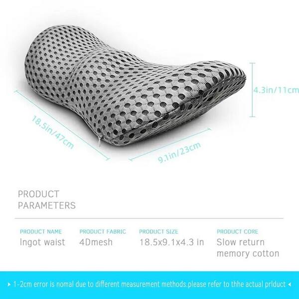 Shatex Memory Foam Lumbar Standard Pillow For Low Back Pain Relief