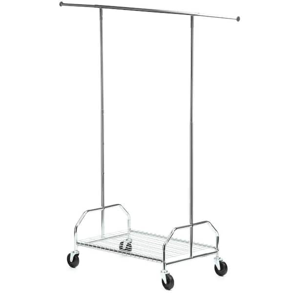 Honey-Can-Do Chrome Steel Clothes Rack 59.3 in. W x 66.73 in. H