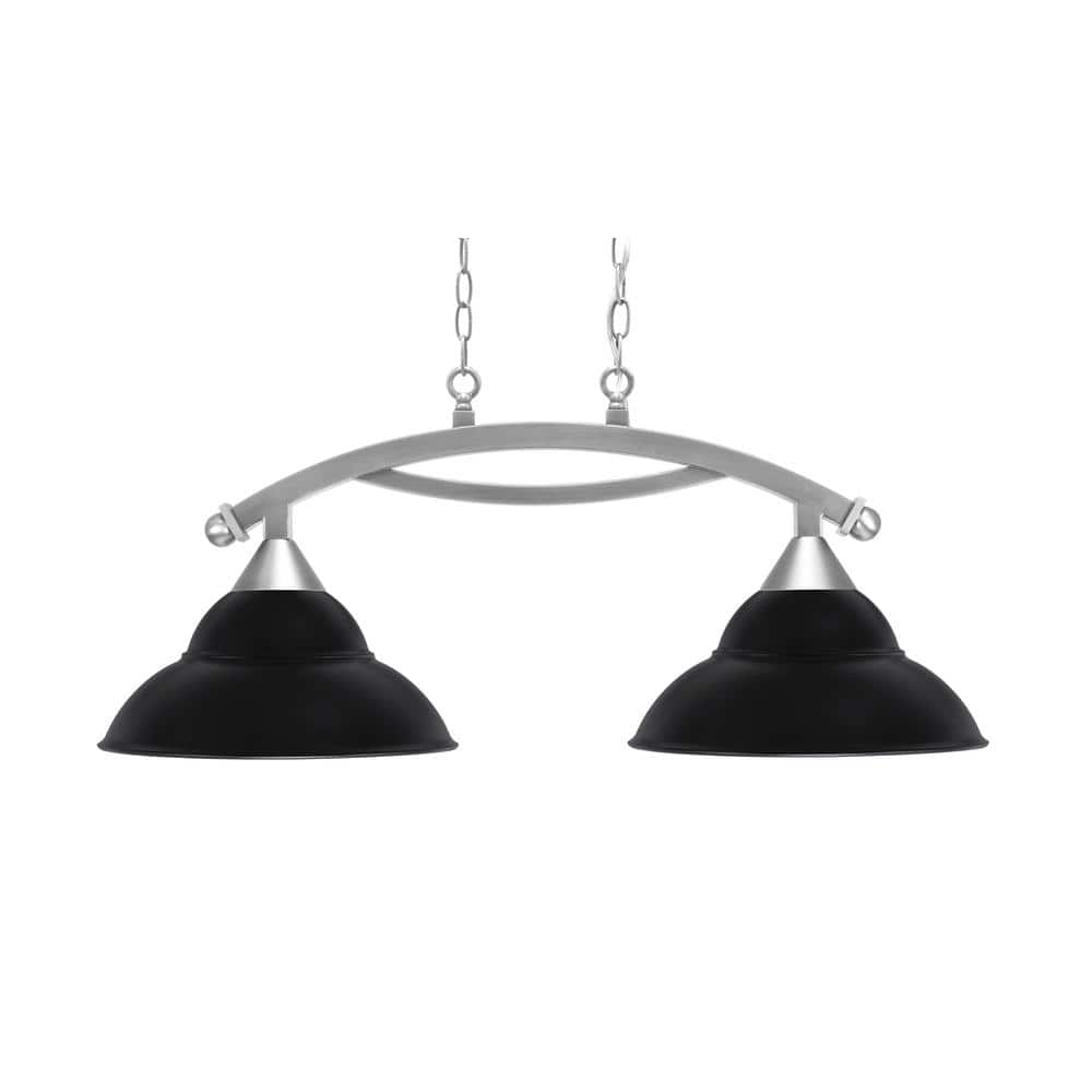 Bridgewater 2 Light Brushed Nickel Linear Chandelier, Any room with 13 in. 