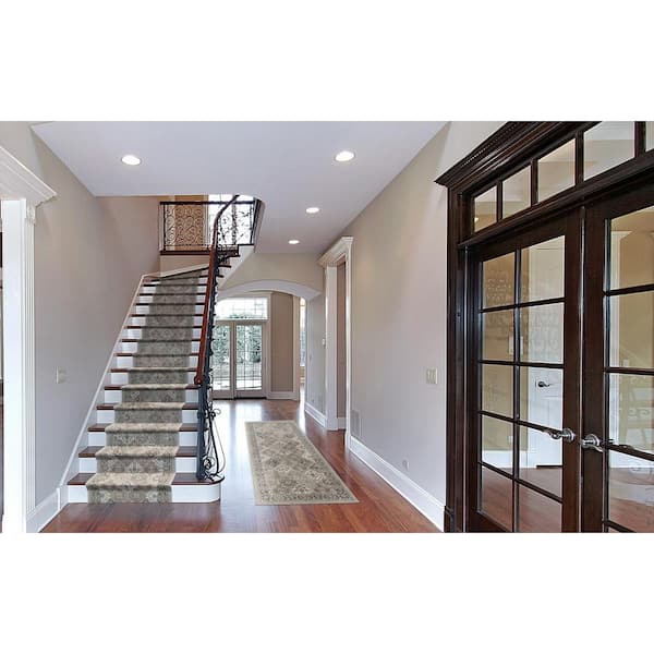 Kurdamir Lochlan Multi 33 in. x Your Choice Length Stair Runner Rug