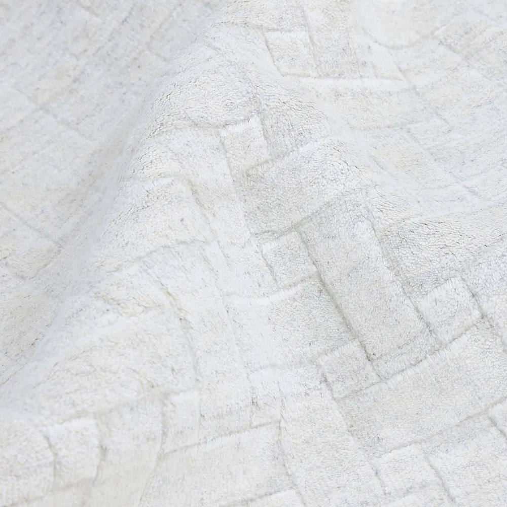 Handcrafted Gray Wool-Blend Rectangular Rug, 10' x 14'