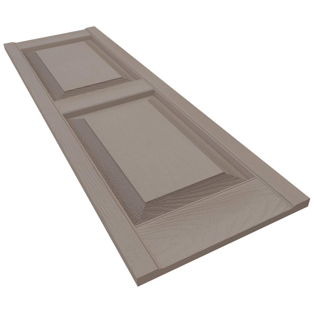 Clay Vinyl Raised Panel Shutters 14.75"W x 37"H
