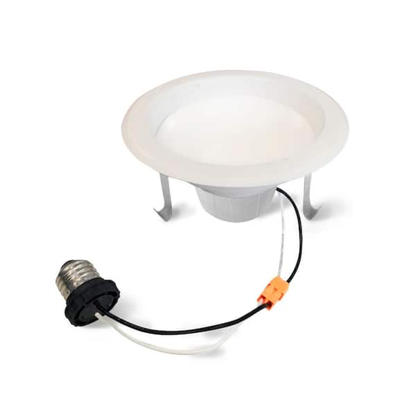 Bulbrite 4 in. 2700K New Construction or Remodel Integrated LED Recessed Retrofit Light Kit for 75-Watt Equivalent (Set of 4)