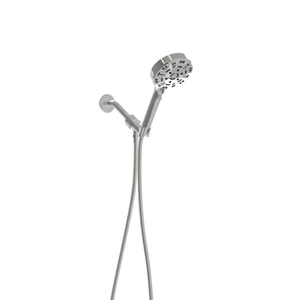 Unbranded 8-Spray Wall Mount Handheld Shower Head, 4.7 in. Hand Shower with Hose 1.8 GPM in Chrome