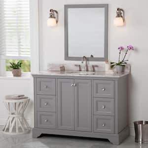Stratfield 48 in. W x 22 in. D x 34 in. H Bath Vanity Cabinet without Top in Sterling Gray