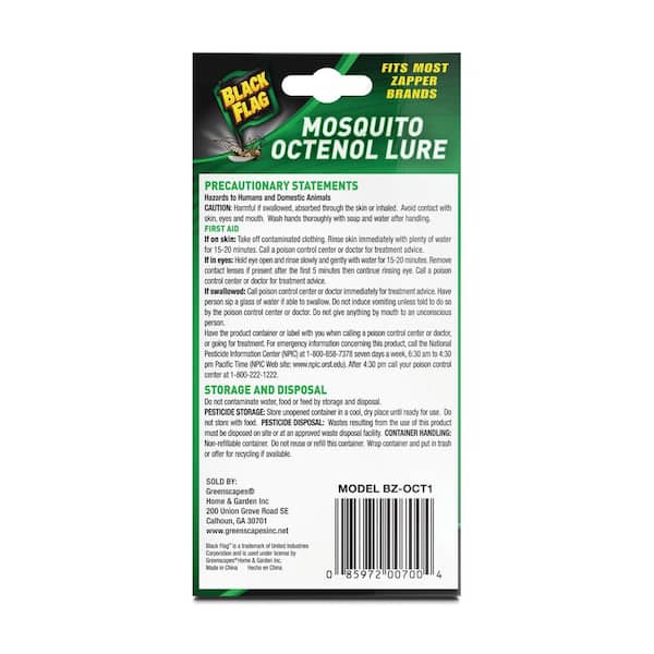 Black Flag Mosquito Octenol Lure 30 Day Supply Fits Most Zapper Brands #  BZ-OCT1
