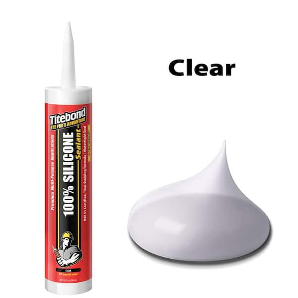 Titebond 10.1 Oz. 100% Silicone Sealant Clear (12-Pack) 2611A - The ...