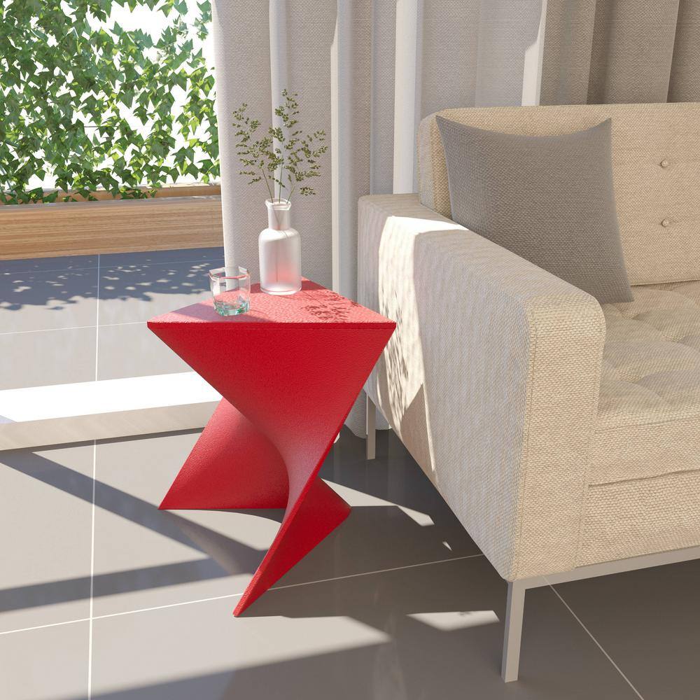 Randolph 15.75 in. Black Modern Triangle Accent End Table Lightweight Side Vanity Table - thumbnail 3