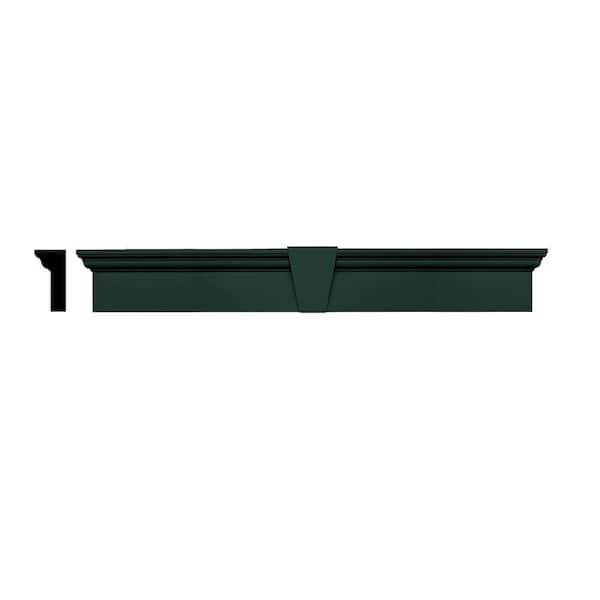 Builders Edge 3-3/4 in. x 9 in. x 73-5/8 in. Composite Flat Panel Window Header with Keystone in 122 Midnight Green