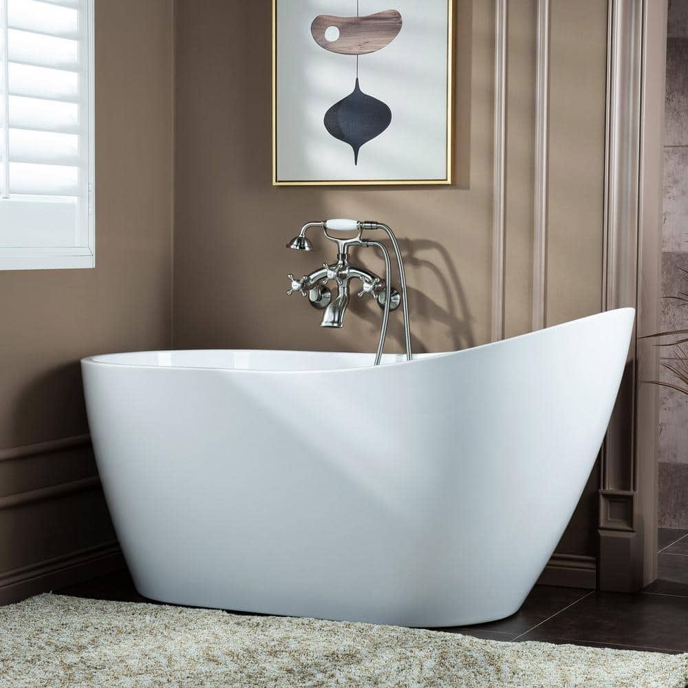 Brushed Nickel Triple Handle Wall Mount Tub Faucet with Handshower