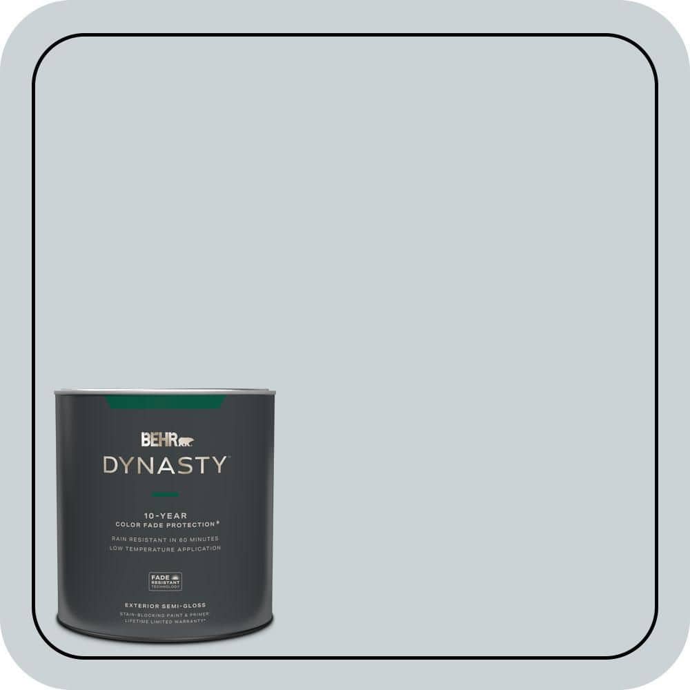 BEHR DYNASTY 1 qt. #N490-1 Absolute Zero Semi-Gloss Exterior Stain ...