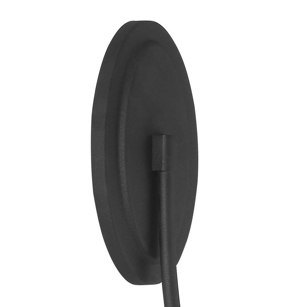 Juno Black Forged Sconce with White Glass Shade