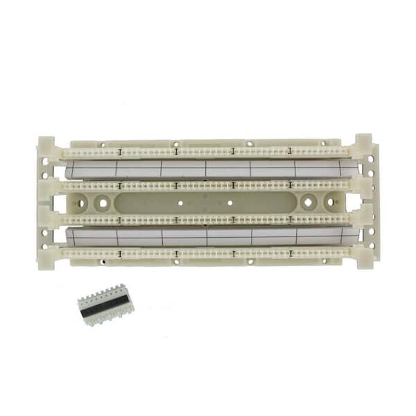Leviton Cat 5e 110-Style Wiring Block Kit, Wall Mount with Legs, C-5 Connector Clips, Ivory (100-Pair)