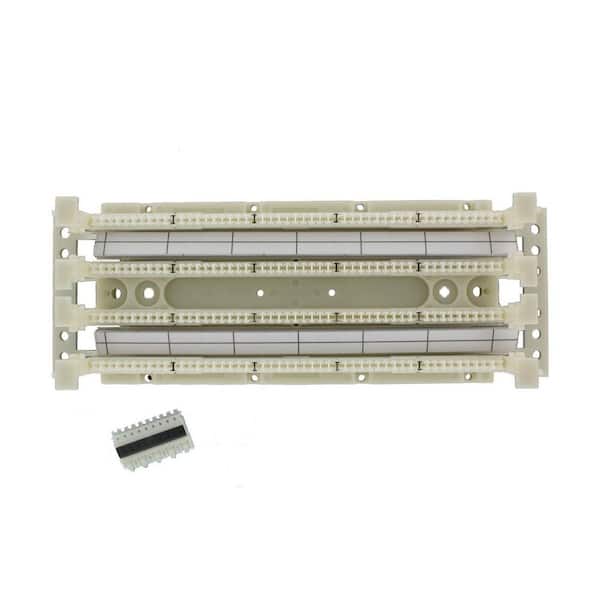 Cat 5e 110-Style Wiring Block Kit, Wall Mount with Legs, C-5 Connector Clips, Ivory (100-Pair) 41AB2-1F5