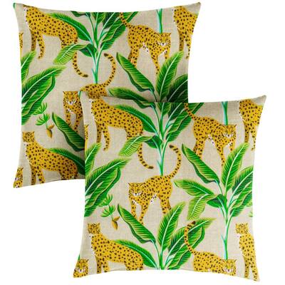 outdoor leopard pillow