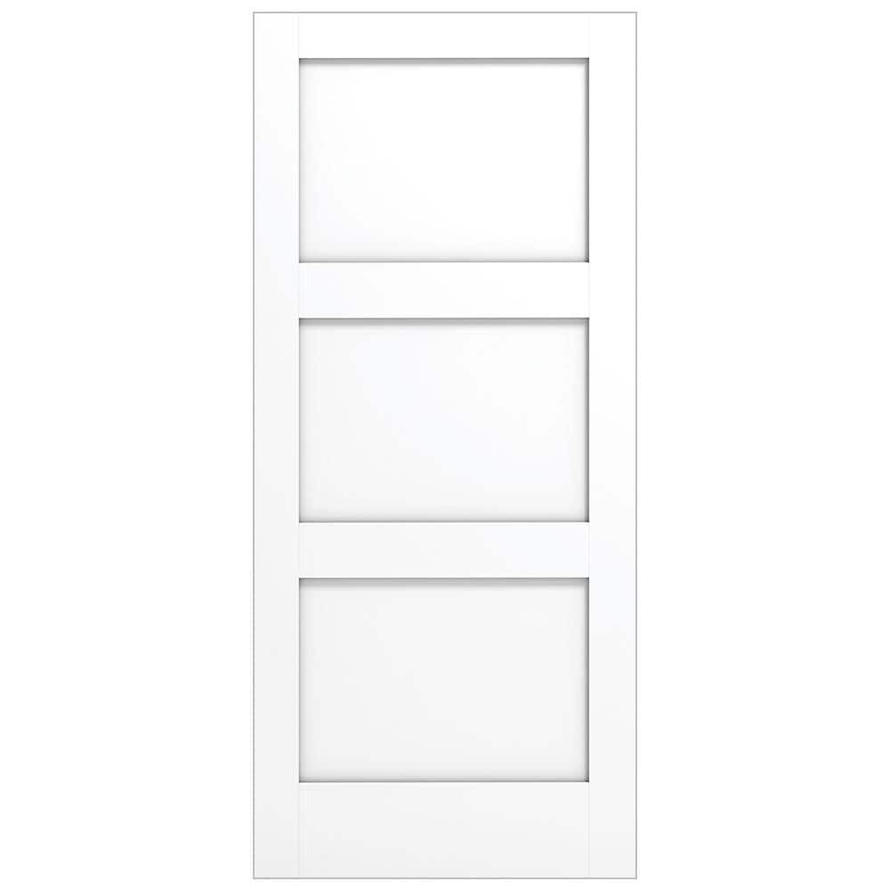 32 in x 84 in x 1-3/4 in., 3-Panel Equal Flat, Shaker Sticking, Full and Square, Primed Wood Core Interior Door Slab price history on PriceWatchPro