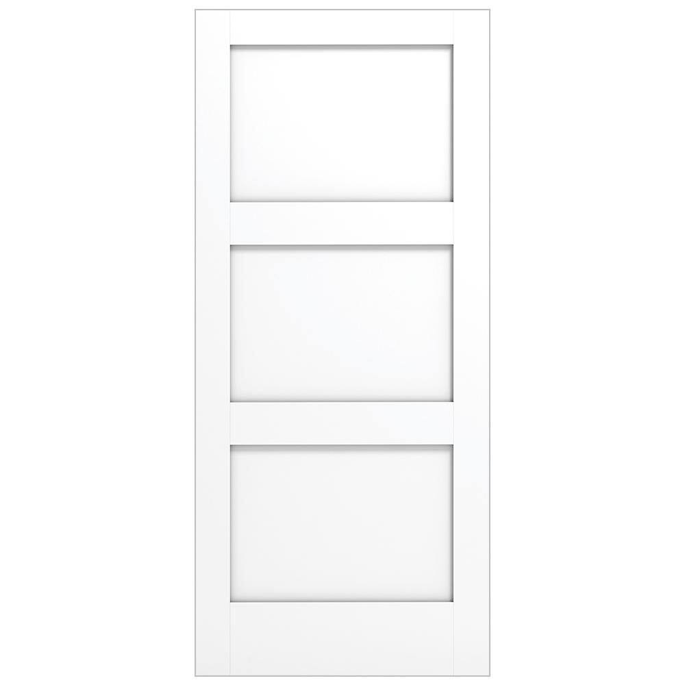 36 in x 84 in x 1-3/4 in., 3-Panel Equal Flat, Shaker Sticking, Full and Square, Primed Wood Core Interior Door Slab price history on PriceWatchPro