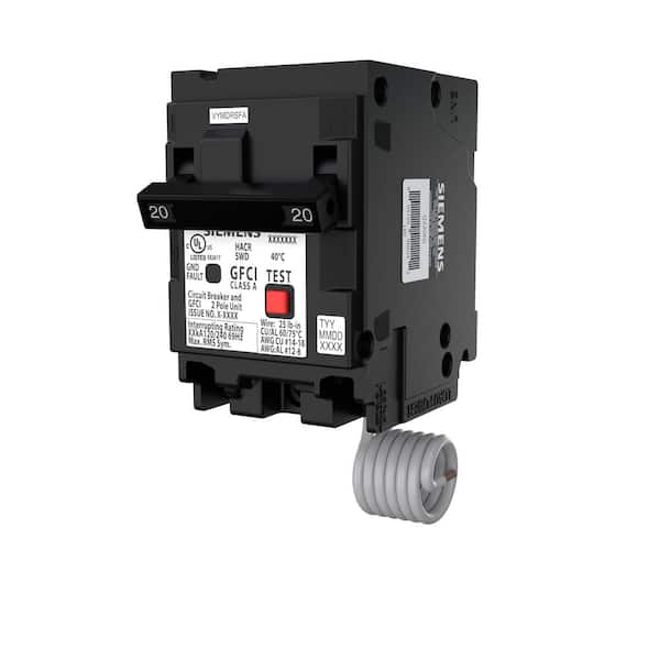 QEB 20 Amp 2-Pole GFCI (30 mA) Circuit Breaker