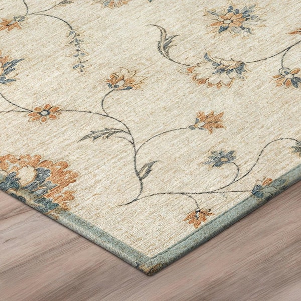 Chantille Machine Washable Indoor/Outdoor Abstract ACN3076 Ivory 10 ft. x 14 ft. Area Rug