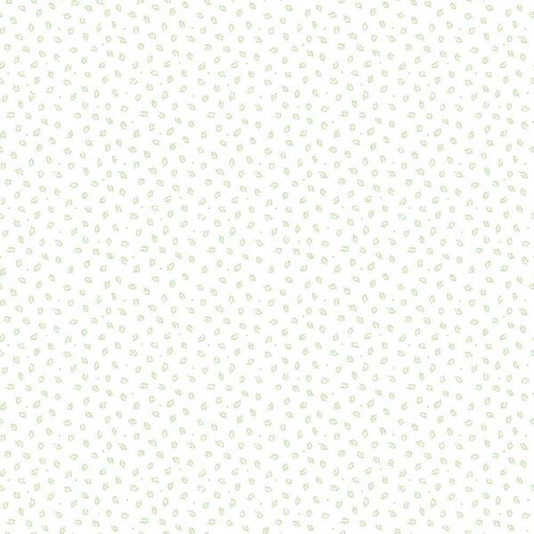 Disney 8 in. x 10 in. Green Pastel Leaf Toss Wallpaper Sample-DISCONTINUED