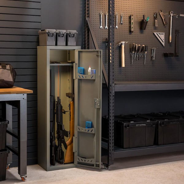 MAXSafes 12 Gun KD Steel Cabinet with Key Lock Access in Matte
