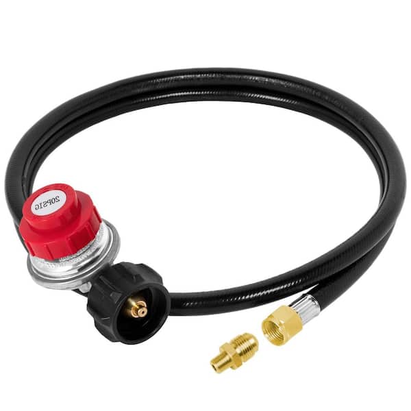 5 ft. Gas Propane Regulator and Hose Conversion Kits with Brass Adapter