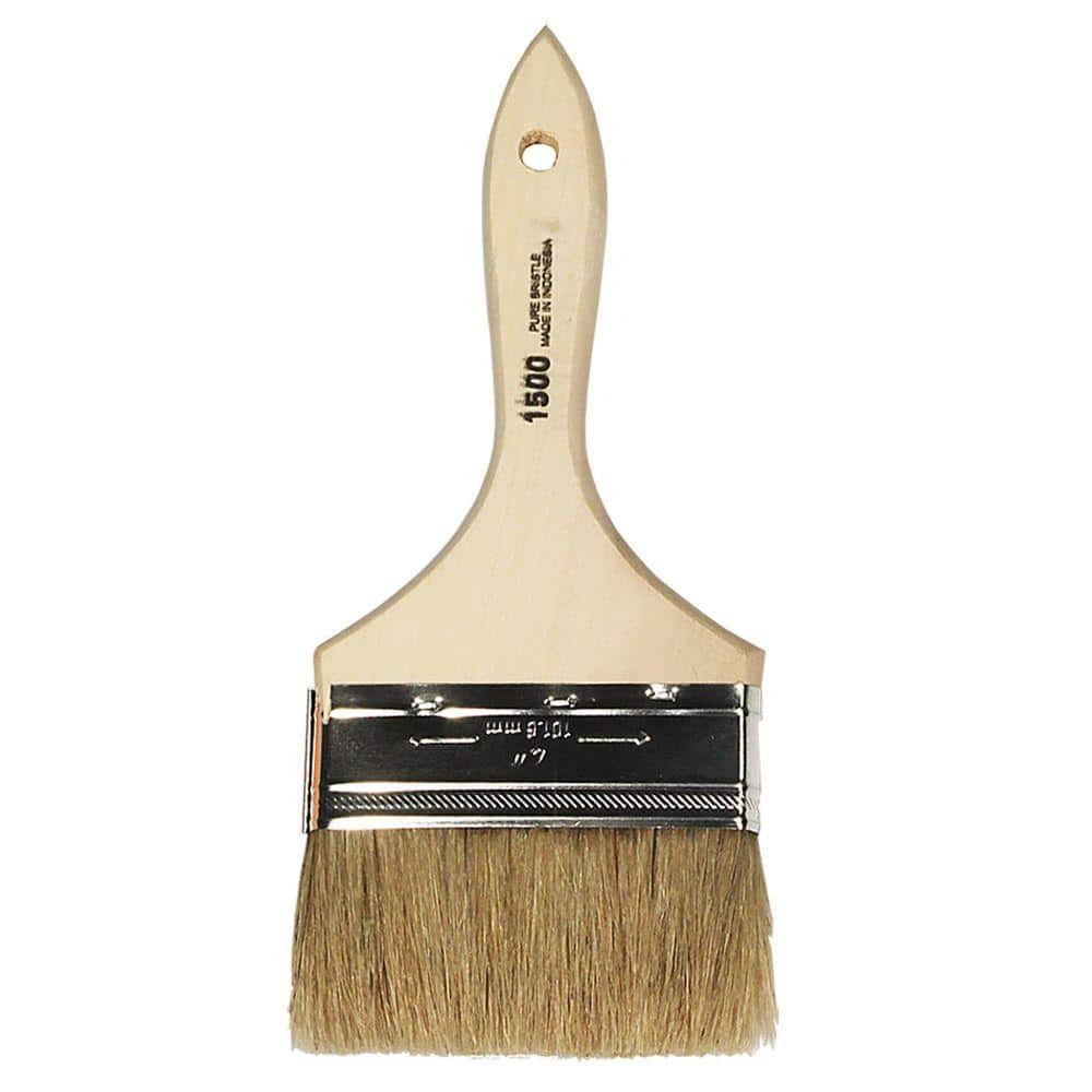 4 inch Wide Double-Thick Paint Brush Wood Handle 1, from Brush Man Inc.