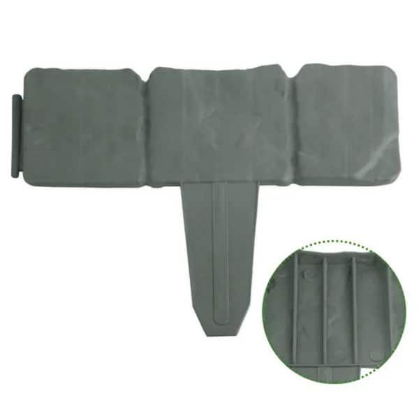 Garden Edging Border,Imitation Stone Effect Garden Lawn Border,No Dig Flexible Lawn Edging and Flower Bed Border Grey-20