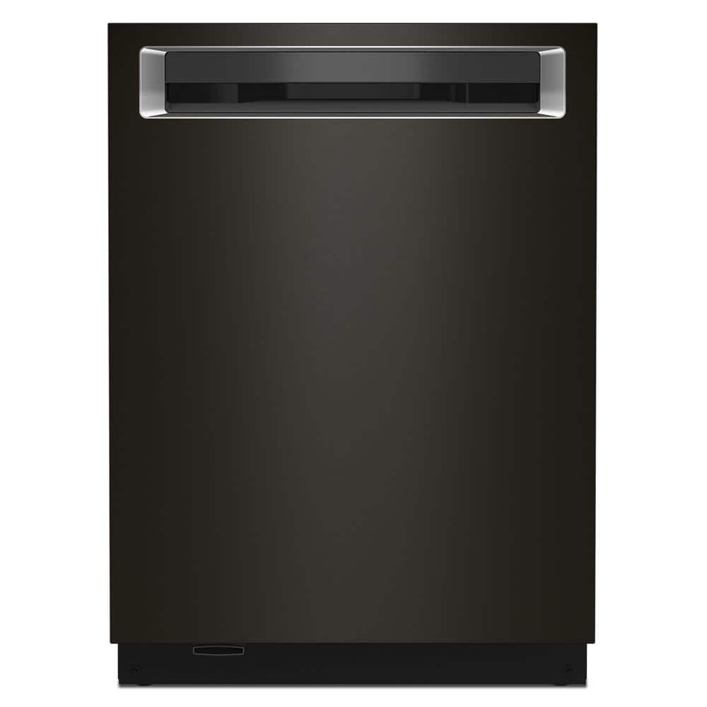 KitchenAid 24 in. Black Stainless Top Control Built-in Tall Tub Dishwasher with Stainless Steel Tub and Third Level Rack, 44 dBA, Black Stainless Steel with PrintShieldâ„¢ Finish