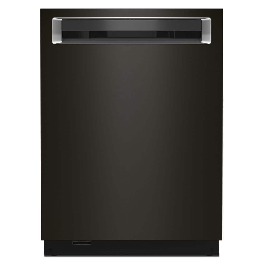 24 in. Black Stainless Top Control Built-in Tall Tub Dishwasher with Stainless Steel Tub and Third Level Rack, 44 dBA -  KitchenAid, KDPM604KBS