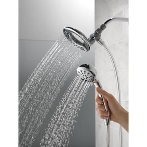 In2ition Two-in-One 4-Spray 6.1 in. Dual Wall Mount Fixed and Handheld Shower Head in Chrome