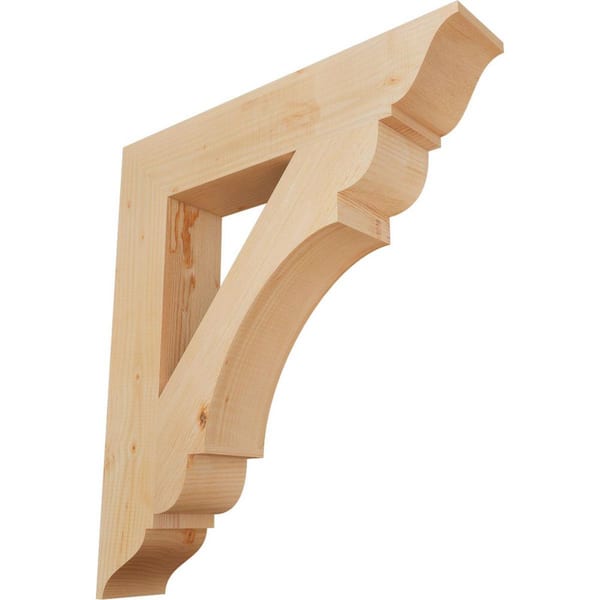 Ekena Millwork 5.5 in. x 36 in. x 32 in. Douglas Fir Olympic Traditional Smooth Bracket