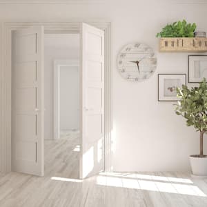 60 in. x 96 in. Craftsman Primed Universal/Reversible Wood MDF Solid Core Double Prehung Interior Door