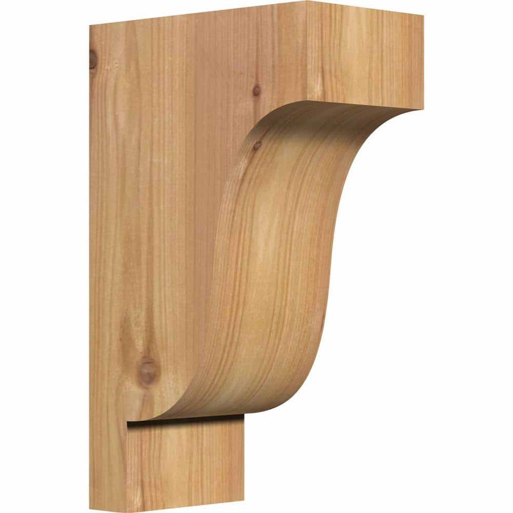 10" Unfinished Western Red Cedar Newport Corbel