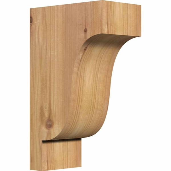 Ekena Millwork 3-1/2 in. x 6 in. x 10 in. Western Red Cedar Newport Smooth Corbel