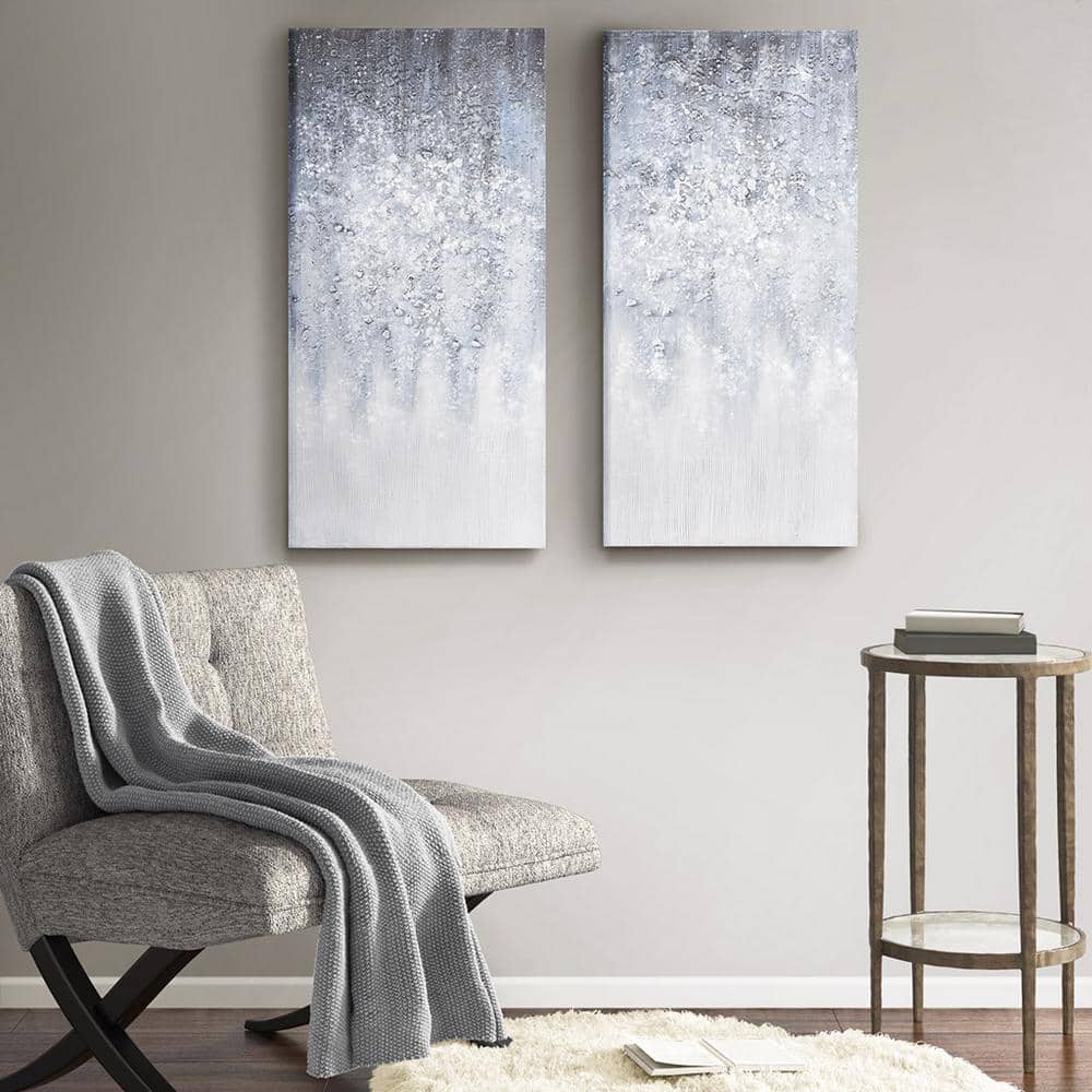 Modern 2-Piece Heavy Textured Abstract Design Framed Art Print