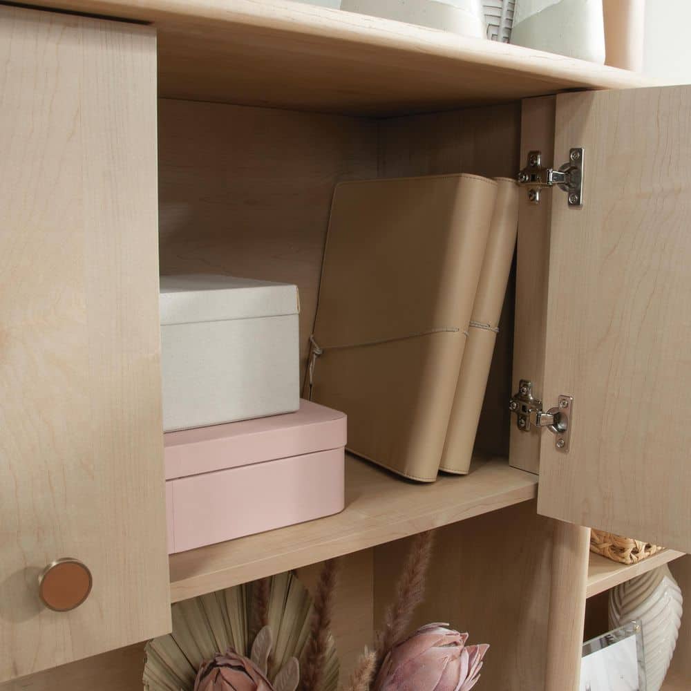 Whitaker Point Natural Maple 66" Hutch with Adjustable Shelves