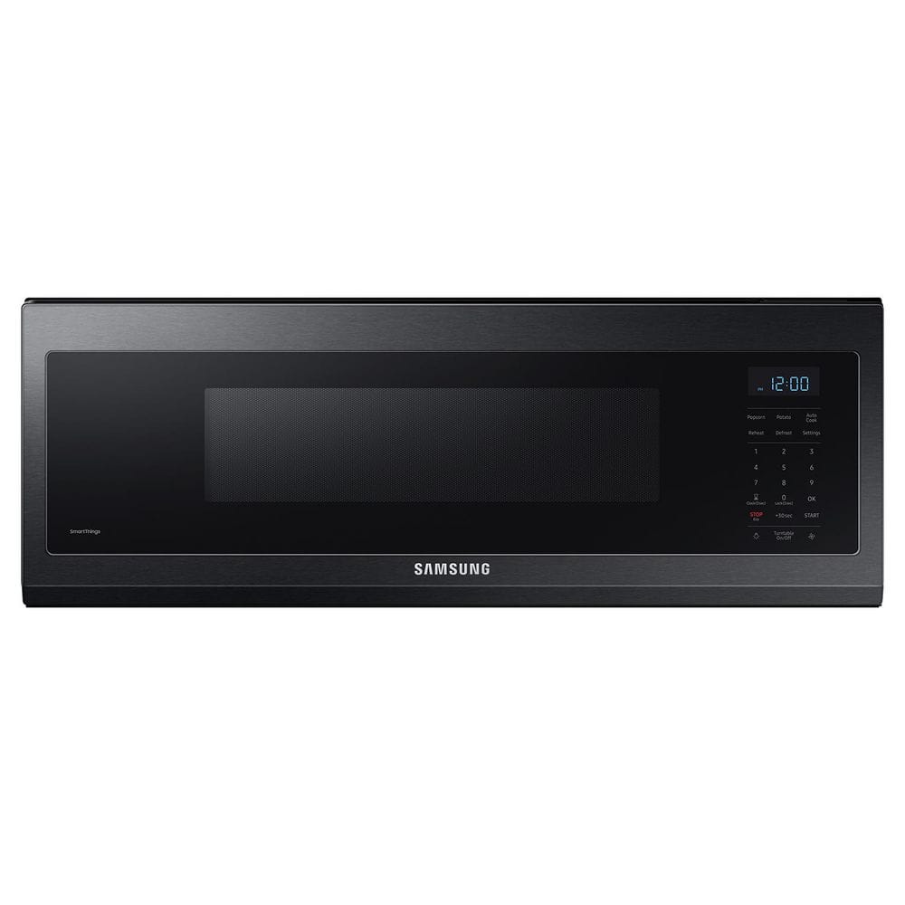 Smart SLIM 30 in. 1.1 cu. ft. Fingerprint-Resistant Matte Black Steel 1100W Over-the-Range Microwave with 400 CFM