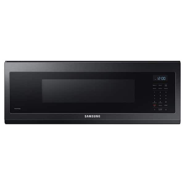 Smart SLIM 30 in. 1.1 cu. ft. Fingerprint-Resistant Matte Black Steel 1100W Over-the-Range Microwave with 400 CFM