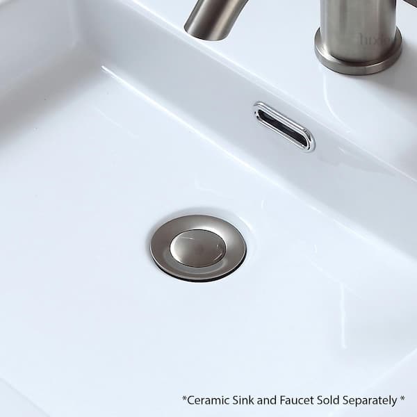NEW 1 1/2" Brushed Nickel Pop-Up Drain with Overflow Vessel Sink Bathroom Faucet