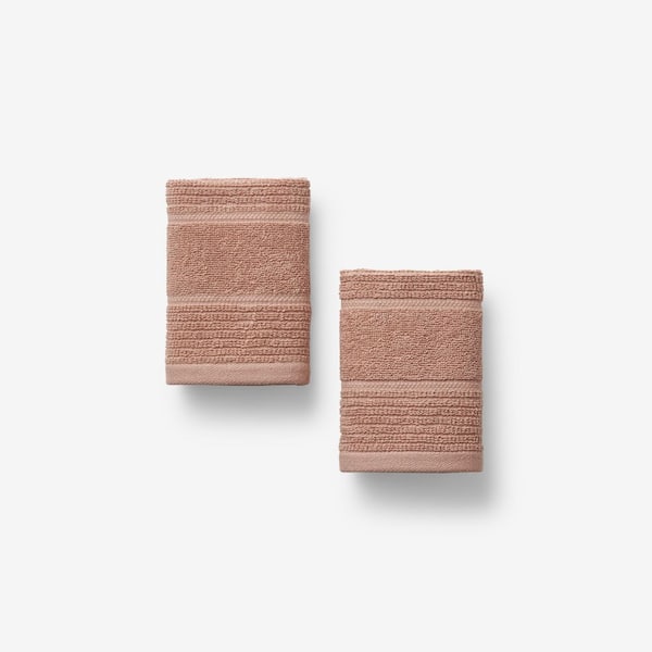 Company Cotton Clay Textured Stripe Wash Cloth (Set of 2)